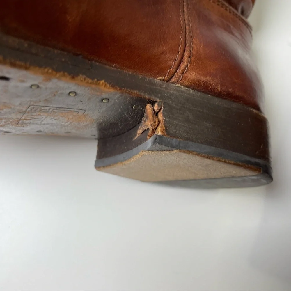 Frye Melissa Button Riding Boot Cognac Brown Women’s Size 7.5B Western Country - Picture 8 of 16